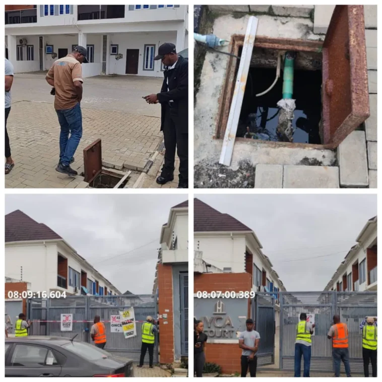 BREAKING: Lagos Govt Seals Off Lekki Estate Over Discharge Of Sewage Into Public Drains