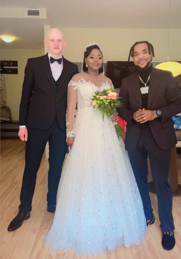 Moment Oritse Femi Walks Daughter Down The Aisle In Lithuania, Warns Oyinbo Son-in-law In Viral Video