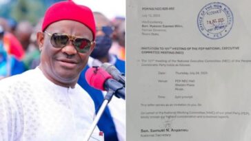 Big Secret Reveals: Document Exposes Wike’s False Claim on PDP NEC Meeting, Ibadan Convention (PHOTOS)