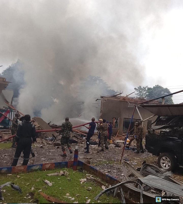 PHOTOS: Nigerian Army Contain Minor Explosion at Ilese Barracks, No Casualties Recorded