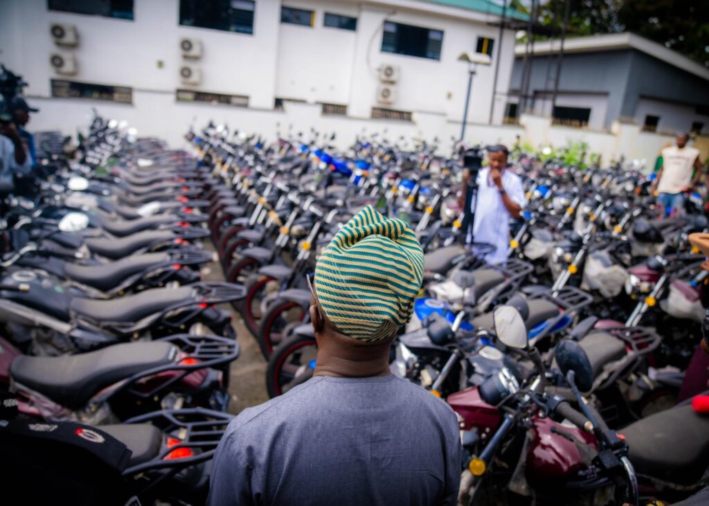 Edo Governor Okpebholo Commissions 300 Motorbikes to Strengthen Security (PHOTOS)