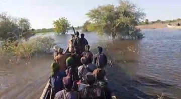 PHOTOS: Nigerian Military Airstrikes Eliminates Scores Of ISWAP Fighters In Lake Chad