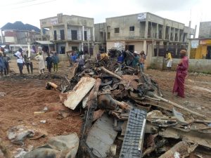 PHOTOS: Passengers Burnt Alive, Others Injured in Niger Road Accident