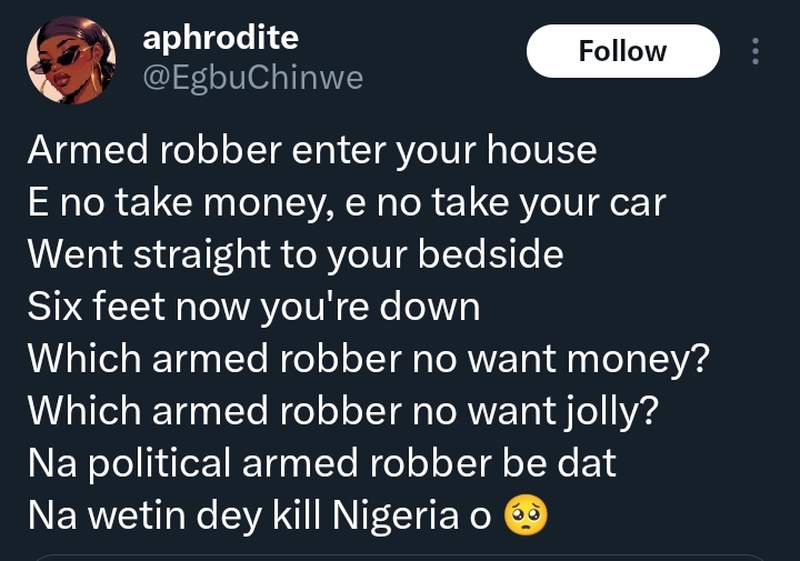Arise TV News Anchor: Armed Robbers Ignore Money, Car But Kill, It’s Political – Lady Claims
