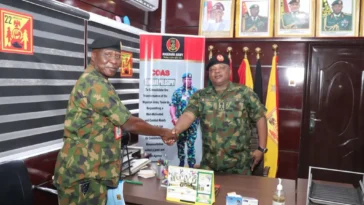 B.General Nicholas, New Army Commander Takes Over At 22 Armoured Brigade in Kwara