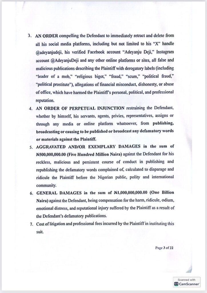 BREAKING: Peter Obi Sues Deji Adeyanju Over Defamatory Remarks