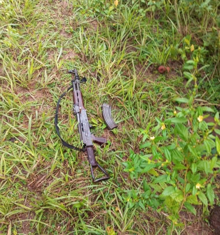 PHOTOS: Troops Neutralize Armed Criminal In Benue, Arrest Suspect In Nasarawa, Recovered AK-47 Rifle And 14 Rounds Of 7.62mm Special Ammunition