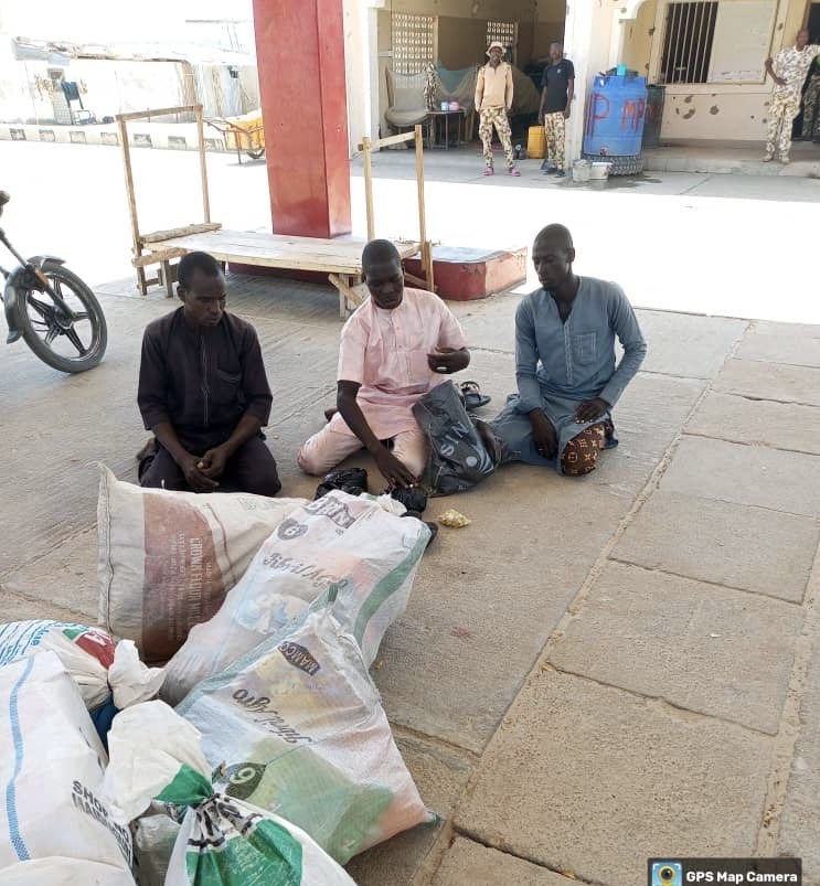 PHOTOS: Troops Arrest Terror Logistics Suppliers, Intercept Food Items In Borno