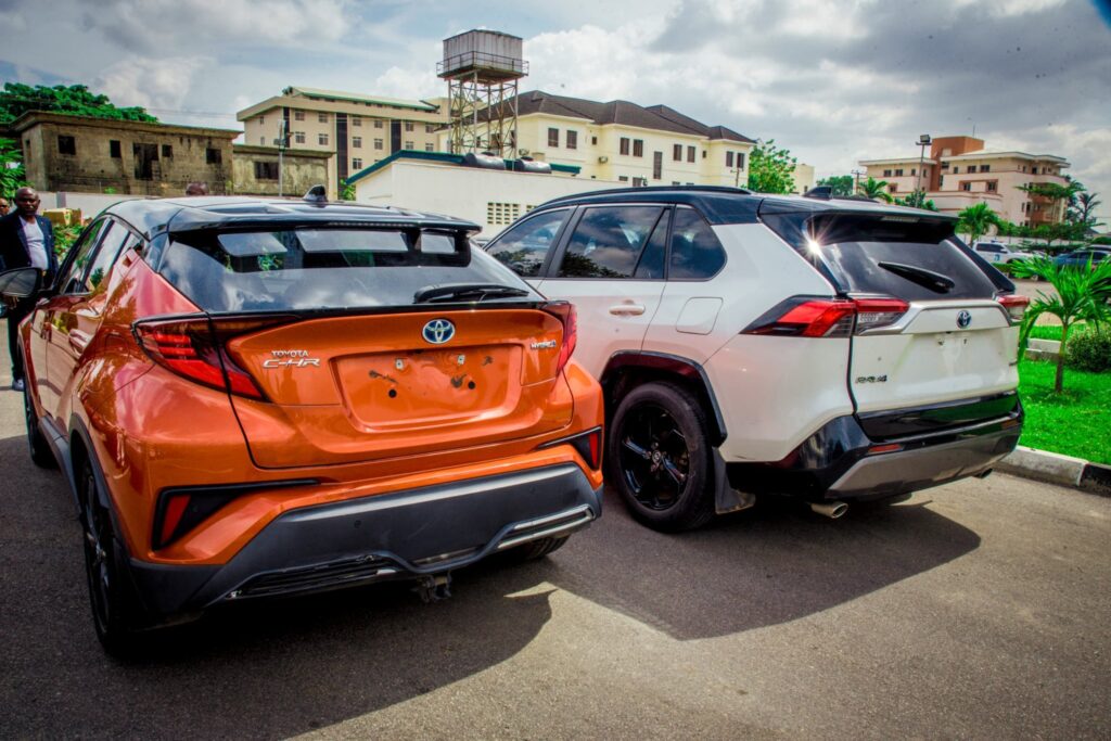 PHOTOS: Police Recover Two Cars Stolen From Netherlands And Shipped To Nigeria