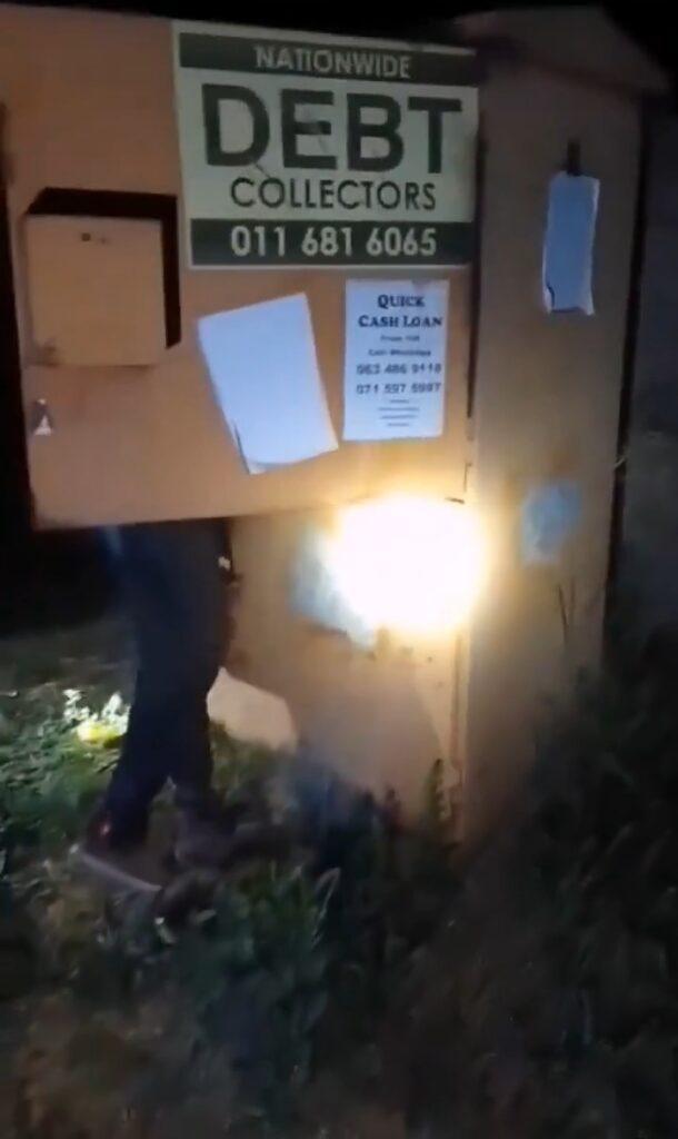 Moment Man Catches Fire While Attempting to Steal Transformer Cables — Video