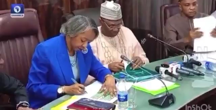 Official: Mahmood Yakubu Hands Over to Agbamuche As Acting INEC Chairman