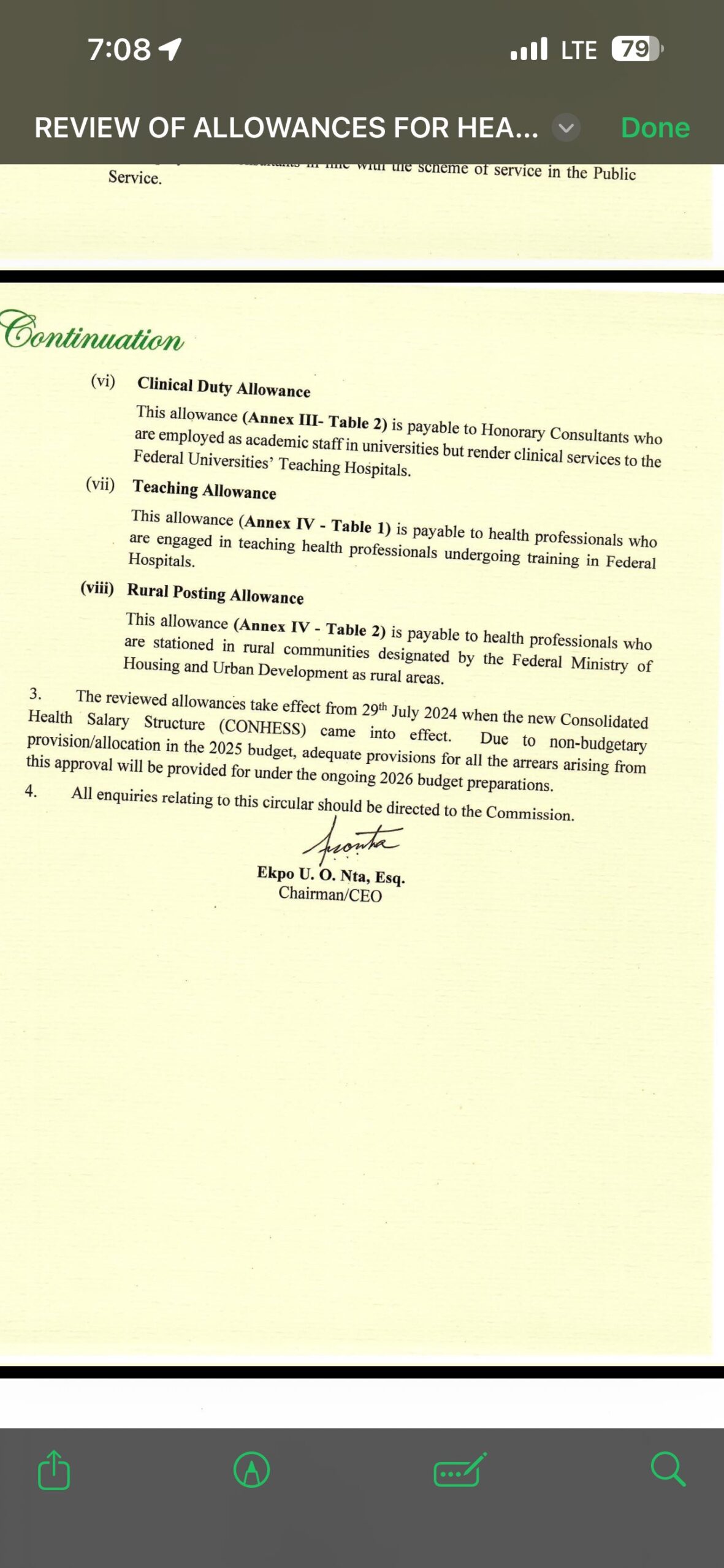 BREAKING: Federal Health Workers Set for 15–20% Allowance Boost in ₦330 Billion Overhaul