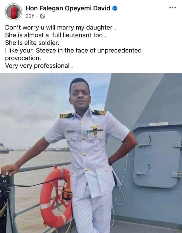 Wike Vs Naval: “Very, very Professional, You Will Marry My Daughter” – US-Based Nigerian Soldier Sends Marriage Proposal To Lt. Yerima After Viral Confrontation