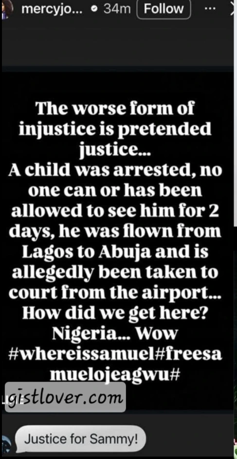 Nollywood Actress Mercy Johnson Calls To Free Regina Daniels’ Brother, Sammy West, Transparency