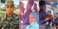 Abuja Land Saga: “Is he married?” – Nigerians react as viral Naval Officer Yerima is spotted in car with woman and baby