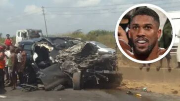 World-renowned Boxer, Anthony Joshua Narrowly Escape Death Follows Fatal Accident in Nigeria, Two Dies (PHOTOS)
