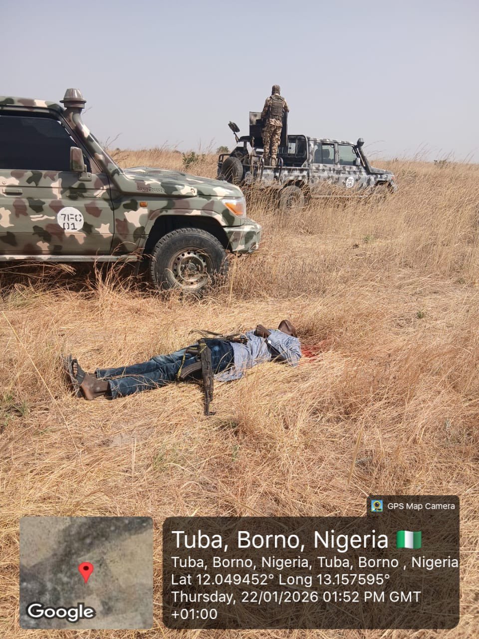 JUST-IN: Troops Kill Terrorist, Recover Arms In Maiduguri Cordon-and-search Operation (PHOTOS)