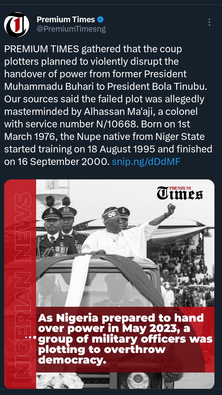 Alleged Coup Plot: Security Sources Reveal Plan to Disrupt Buhari–Tinubu Power Handover