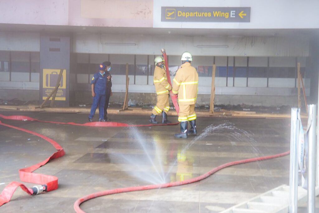 JUST-IN: Fire Outbreak at Terminal 1, MMIA Lagos