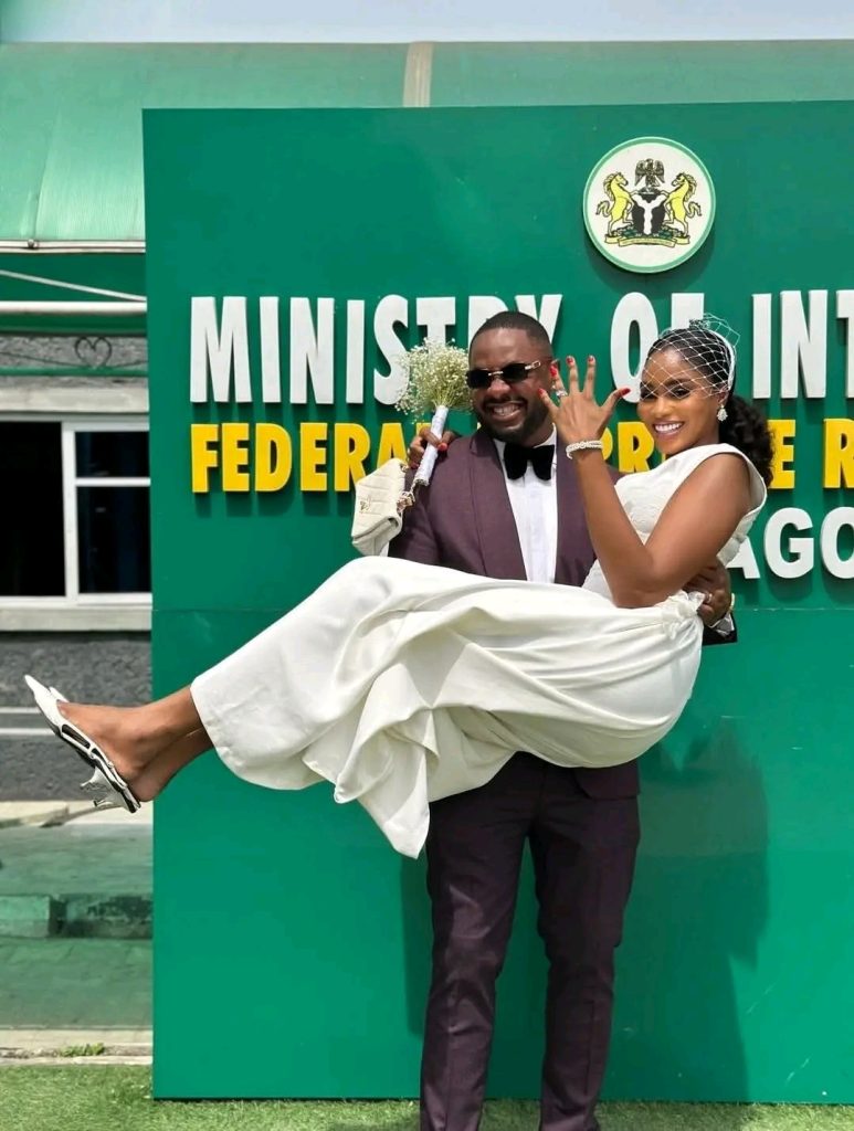 Former BBNaija's Housemate, Cross Okonkwo Legally Weds Partner