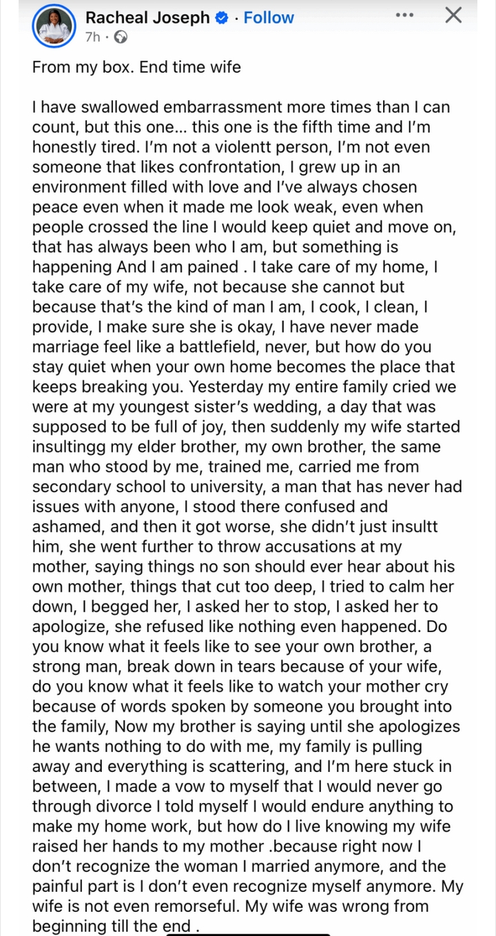 Marriage Drama: “I Don’t Recognize My Wife Anymore…” – Nigerian Married man Cries Out