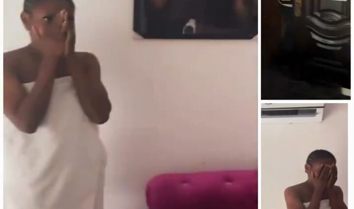 Man Allegedly Catches Wife With Driver Inside Room In Questioning Dress, Claims He Comes To Fix Toilet (Watch Video)