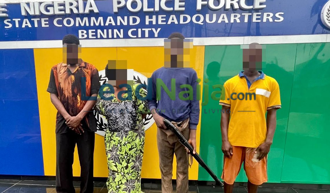Edo Police Arrest Oluchi And Syndicate For Staged Kidnapping, Recovers Firearm Used In Ransom Videos