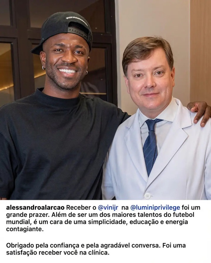 Real Madrid Star Vinicius Jr Looks Unrecognisable After Medical Procedure As New Look Go Viral