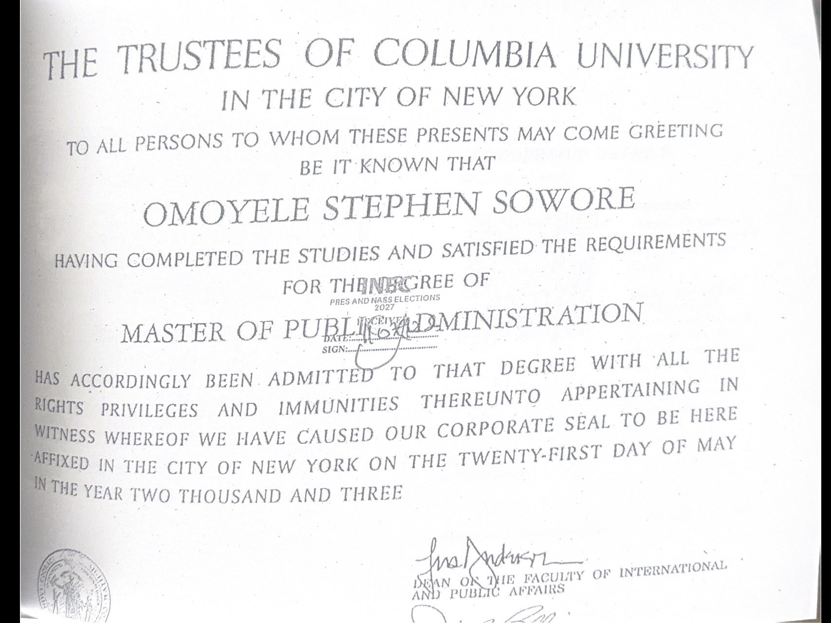 INEC Publishes Omoyele Sowore's Credentials, Personal Particulars for 2027 Presidential Election